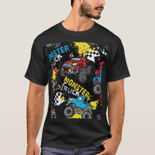 Camiseta Monster Car: Resumen del patrón infantil
