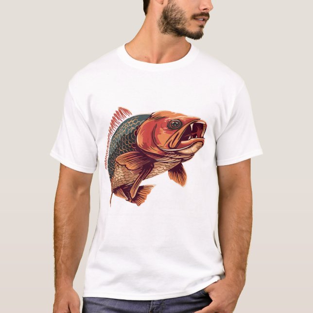 Camiseta Monster Carp Fishing Angler Gift (Anverso)