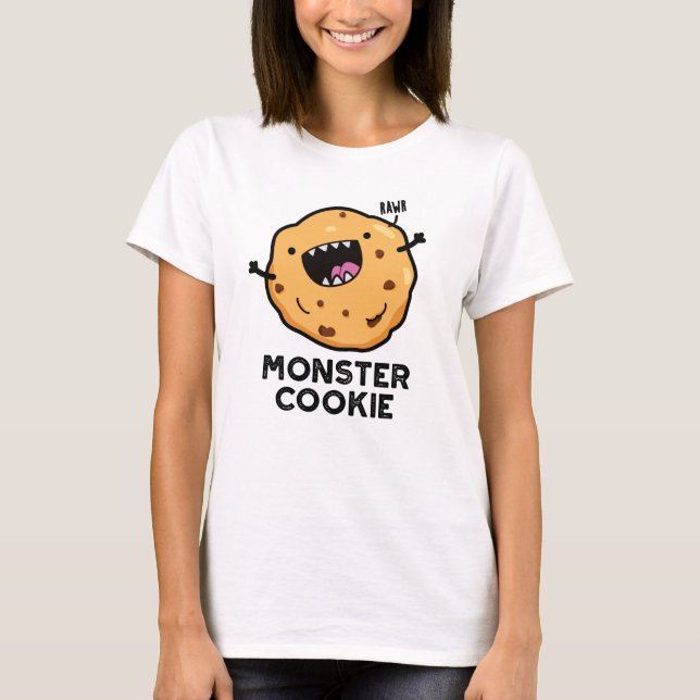 Camiseta Monster Cookie Funny Food Pun (Anverso)