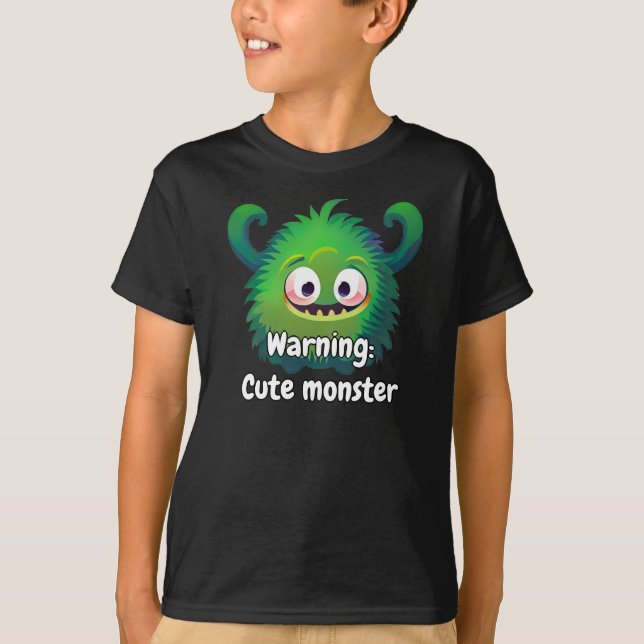 Camiseta Monster Divertido Guay Único Mejor Niño Elegante (Anverso)