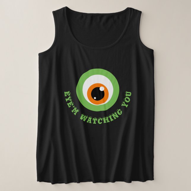Camiseta Monster Eye Pun Plus Size (Anverso del diseño)