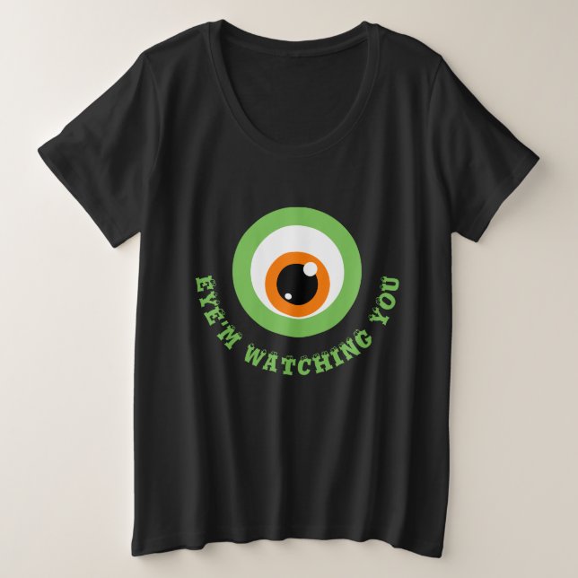 Camiseta Monster Eye Pun Plus Size (Anverso del diseño)