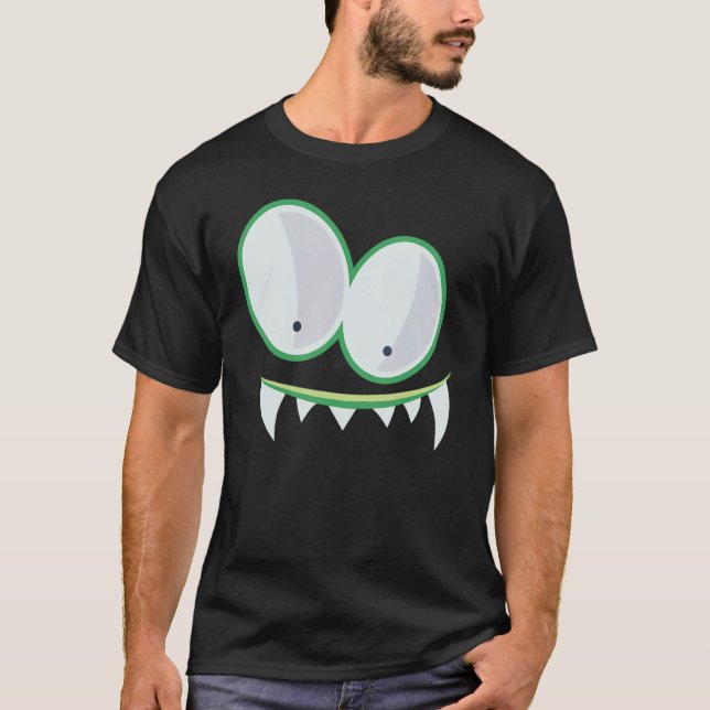Camiseta Monster Face Costume Niños Halloween Adultos 17 (Anverso)