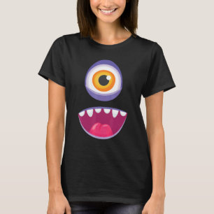 Camiseta Monster Face Costume Niños Halloween Adultos 4