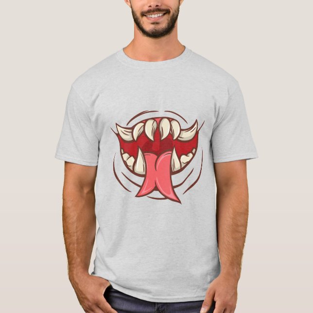Camiseta Monster Fanged Mouth (Anverso)