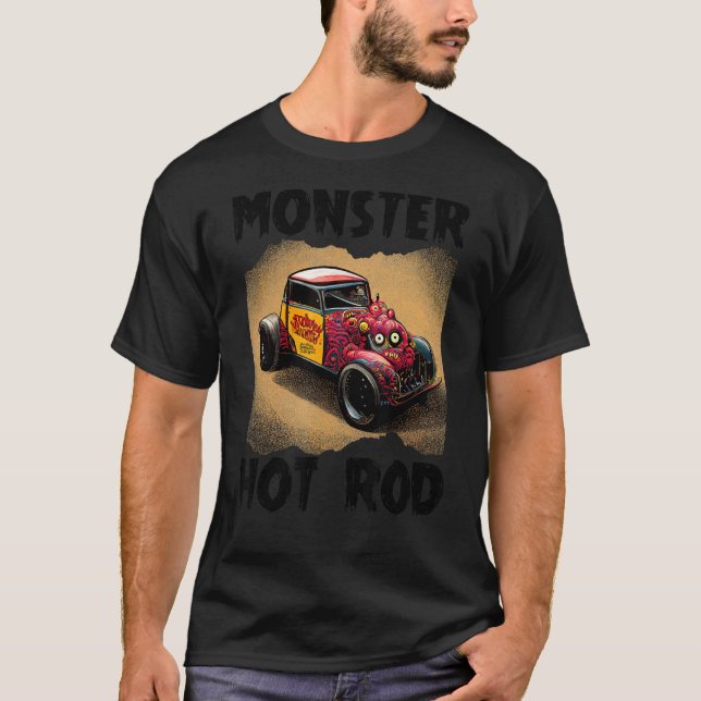 Camiseta Monster HotRod con los ojos Rat Rod Street de Hall (Anverso)