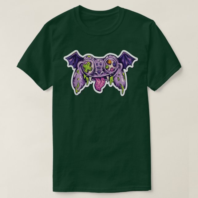 Camiseta Monster Joystick I Controller Halloween Gamer Horr (Diseño del anverso)
