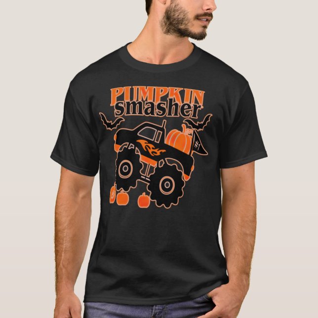 Camiseta Monster k Pumpkin Smasher Funny Halloween (Anverso)