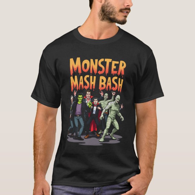 Camiseta Monster Mash Bash Spooky Dance Fiesta (Anverso)