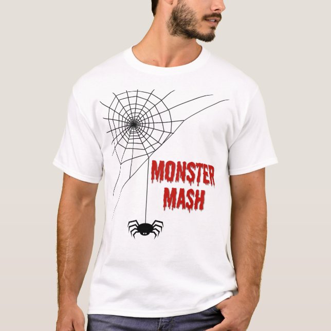 Camiseta Monster Mash Halloween Spiderweb (Anverso)