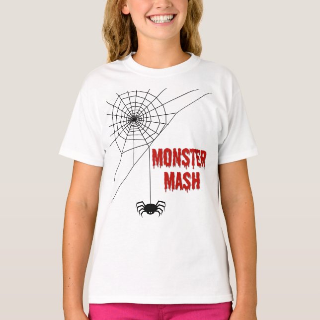 Camiseta Monster Mash Halloween Spiderweb (Anverso)