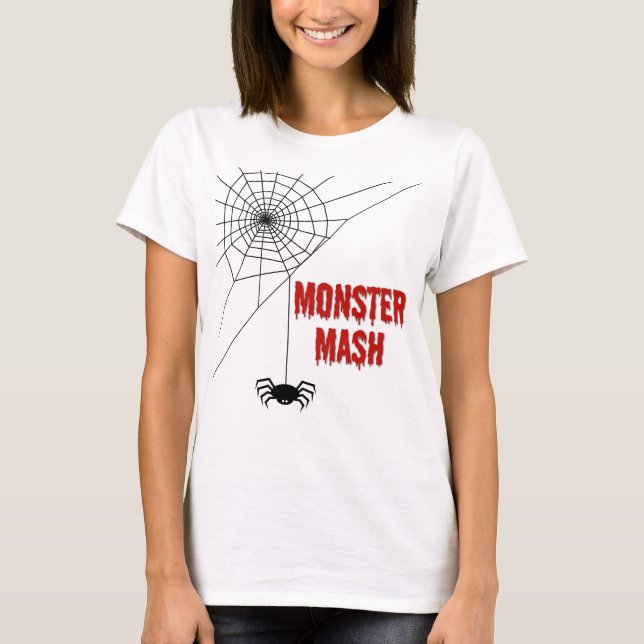 Camiseta Monster Mash Halloween Spiderweb (Anverso)