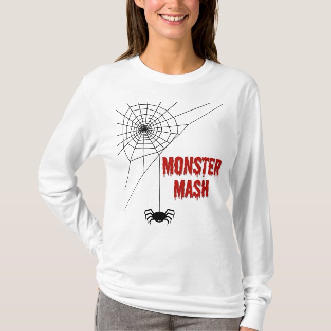 Camiseta Monster Mash Halloween Telaraña (Anverso)
