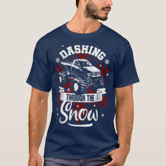 Camiseta Monster Navidades de Camión V8 Motor Coche Picku