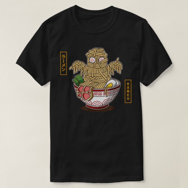 Camiseta Monster Ramen disfraz Famoso fideos Japón Gracioso (Diseño del anverso)