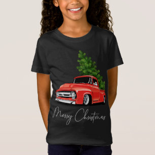 Camiseta Monster Red Truck Christmas Tree Xmas
