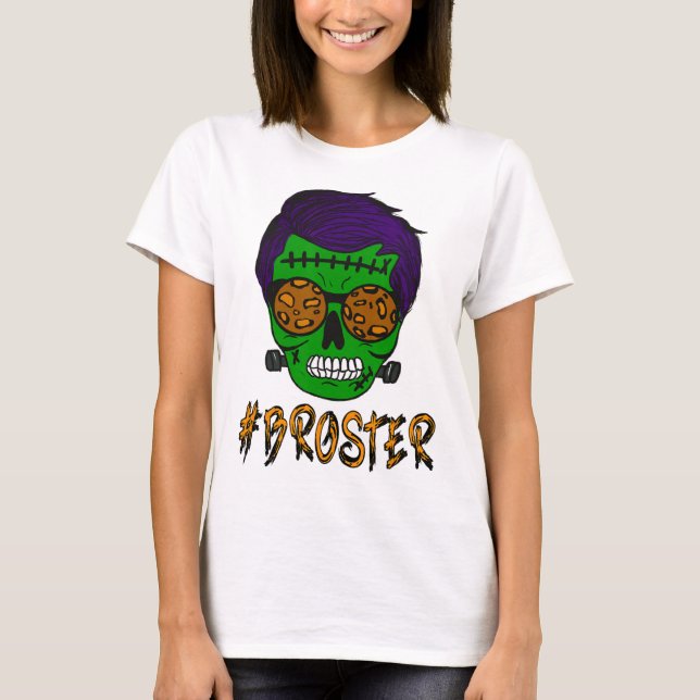 Camiseta Monster Skull Broster Brother Halloween Mateo F (Anverso)