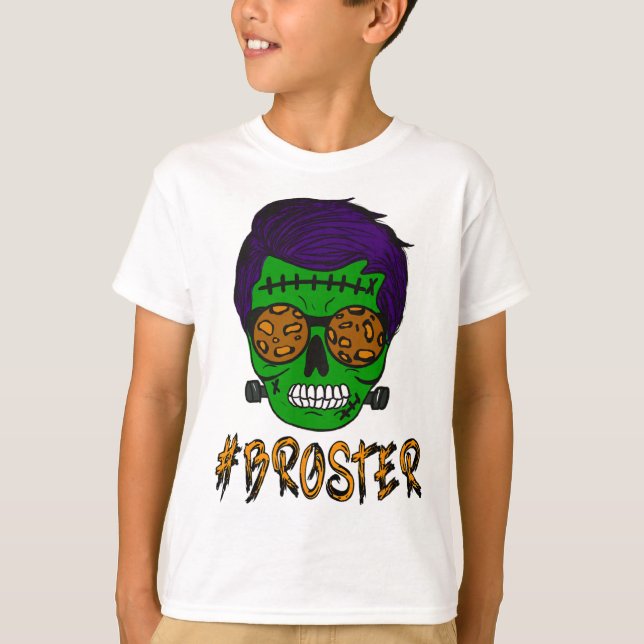 Camiseta Monster Skull Broster Brother Halloween Mateo F (Anverso)