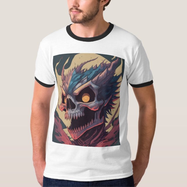 Camiseta Monster Skull Dragon T-Shirt - (Anverso)
