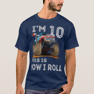 Camiseta Monster Truck 10th Birthday Gifts I'm 10 This Is H