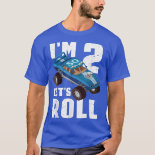 Camiseta Monster Truck 2º cumpleaños niño de 2 años B-Day M