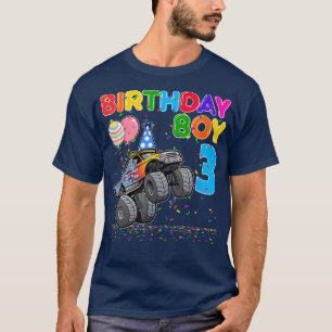 Camiseta Monster Truck 3 niños de cumpleaños 3 años de edad