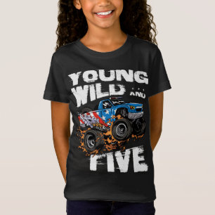 Camiseta Monster Truck 5 Fiesta de Nacimiento - Joven, salv