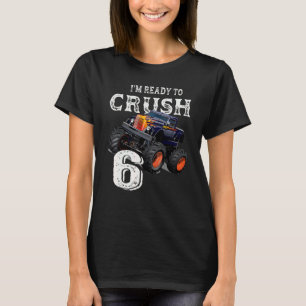 Camiseta Monster Truck 6º cumpleaños Chicos estoy listo par