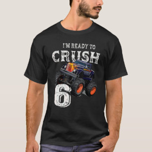 Camiseta Monster Truck 6º cumpleaños Chicos estoy listo par