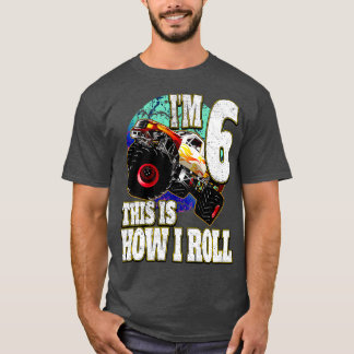 Camiseta Monster Truck 6 años Cumpleaños