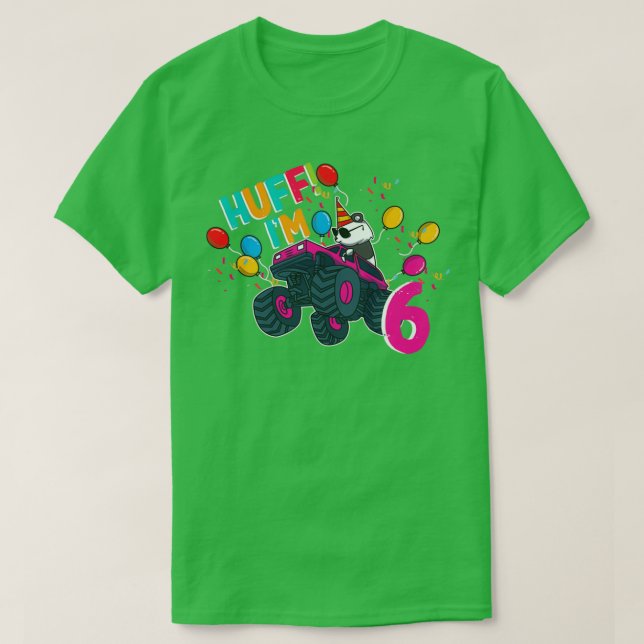 Camiseta Monster Truck 6 Panda Driver Cute Bear Pet Animal (Diseño del anverso)