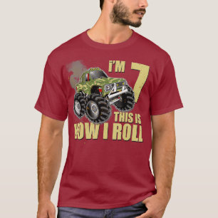 Camiseta Monster Truck 7 cumpleaños T Shirt Boy 7 años
