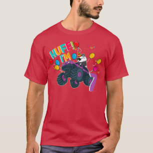 Camiseta Monster Truck 7 Panda Conductor Mascota Oso Cute A