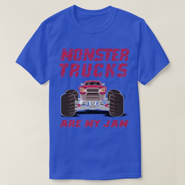 Camiseta Monster Truck Are My Jam Motorsport For Girls  (Diseño del anverso)