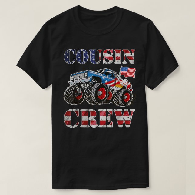 Camiseta Monster Truck Bandera de los Estados Unidos Patroc (Diseño del anverso)