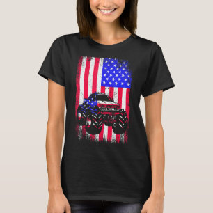 Camiseta Monster Truck Bandera Estadounidense Patriótica 4
