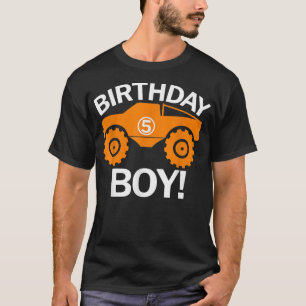 Camiseta Monster Truck Birthday Boy 5th Birthday T Shirt