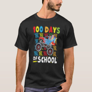 Camiseta Monster Truck Boy Ama El Cien Día De Los Niños Esc