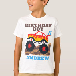 Camiseta Monster Truck Boy Birthday Party
