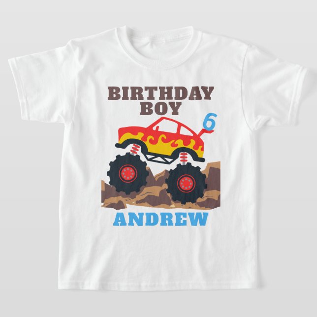 Camiseta Monster Truck Boy Birthday Party (Distribución)