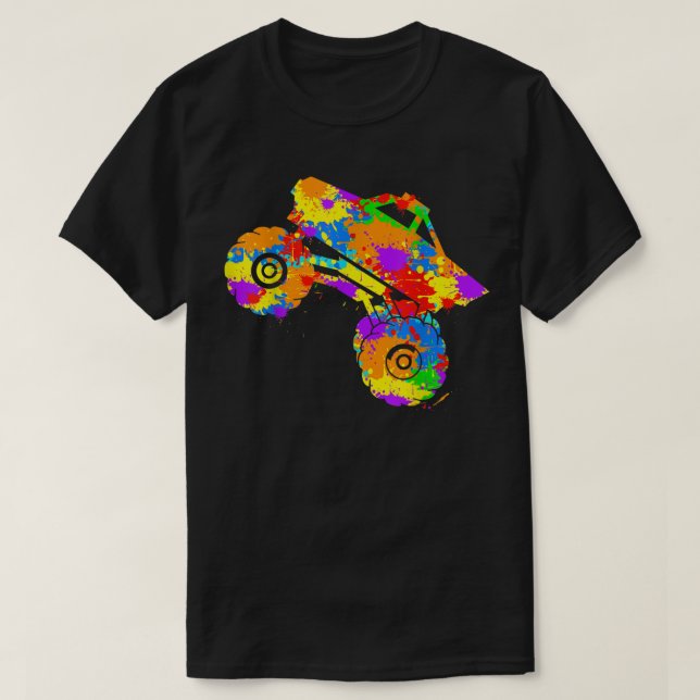 Camiseta Monster Truck Boys Kids  (Diseño del anverso)