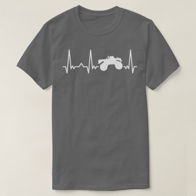 Camiseta Monster Truck Car Heartbeat 2 (Diseño del anverso)