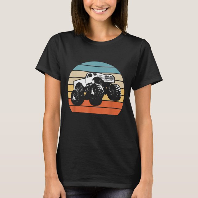 Camiseta Monster Truck Carreras de la bandera estadounidens (Anverso)