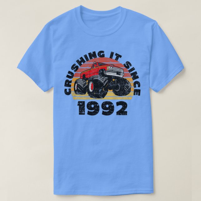 Camiseta Monster Truck Chocando Desde El Nacimiento De 1992 (Diseño del anverso)