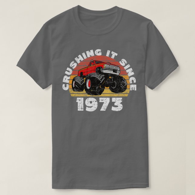 Camiseta Monster Truck Chocante Desde El Nacimiento De 1973 (Diseño del anverso)