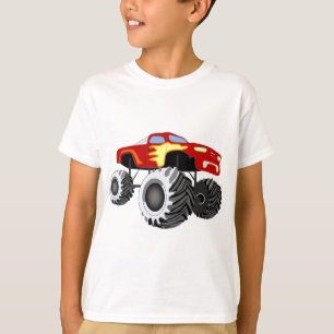 Camiseta Monster truck con las llamas