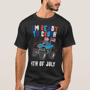 Camiseta Monster Truck Crush 4 De Julio Niño Cuarto
