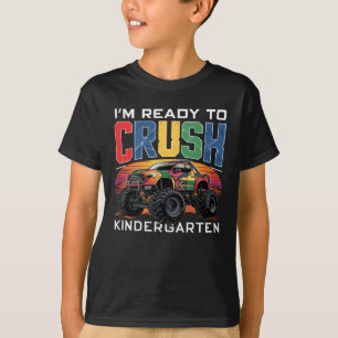 Camiseta Monster Truck Crush Kindergarten Primera Jornada