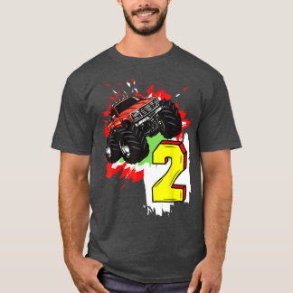 Camiseta Monster Truck Cumpleaños 2 años 2 años Fiesta de c