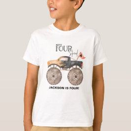 Camiseta Monster truck cumpleaños Necesita cuatro niños de 